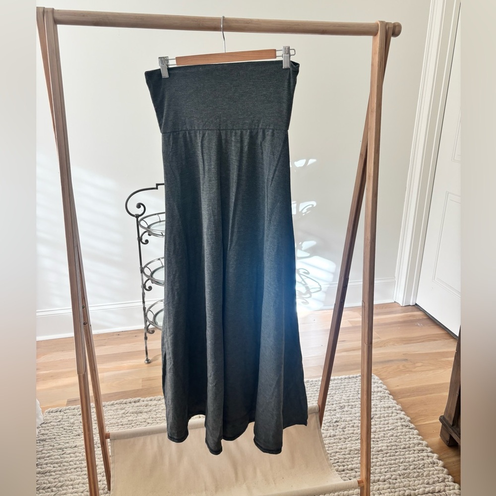 LuLaRoe Charcoal Foldover Waist Maxi Skirt